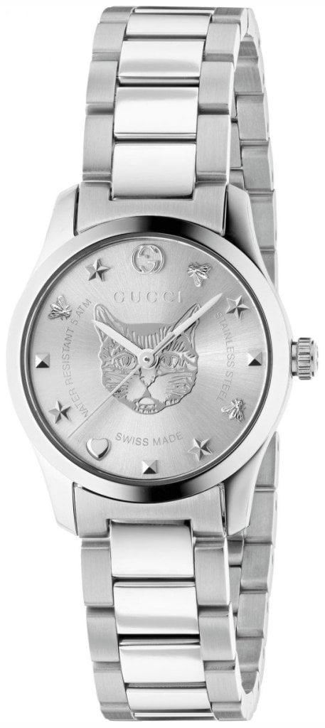 Gucci Damklocka YA126595 G-Timeless Silverfärgad/Stål Ø27 mm