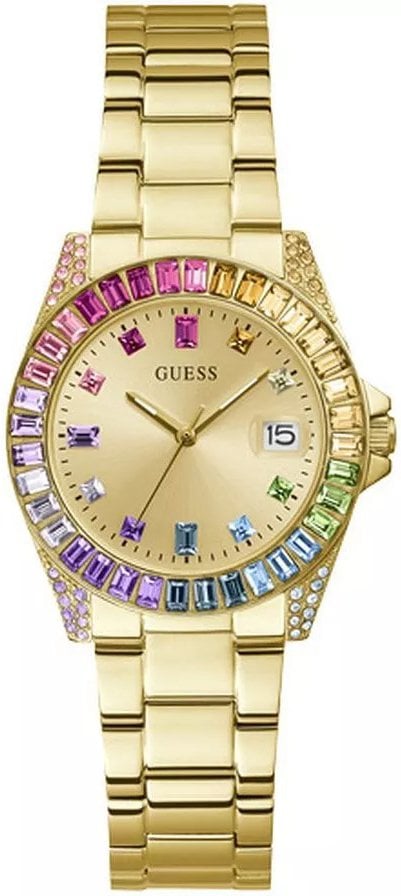 Guess Damklocka GW0475L3 Opaline Guld/Gulguldtonat stål Ø34 mm