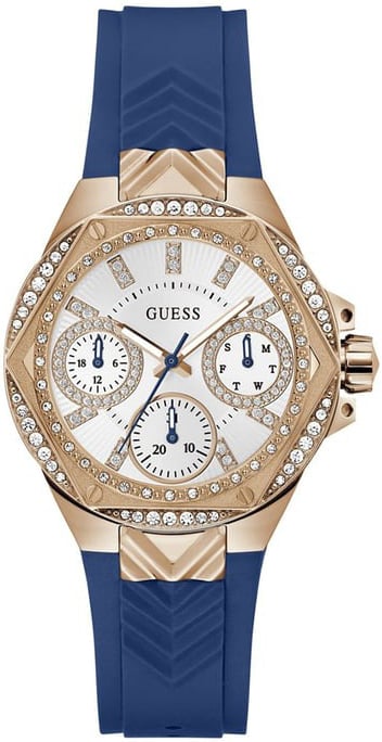 Guess Damklocka GW0774L3 Envy Silverfärgad/Gummi Ø38 mm