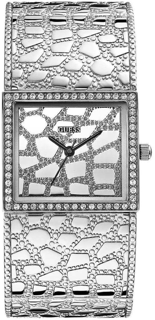 Guess Damklocka W0223L1 Croco Silverfärgad/Stål