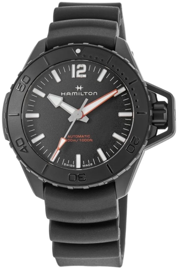 Hamilton Herrklocka H77855330 Khaki Navy Frogman Svart/Gummi Ø46 mm