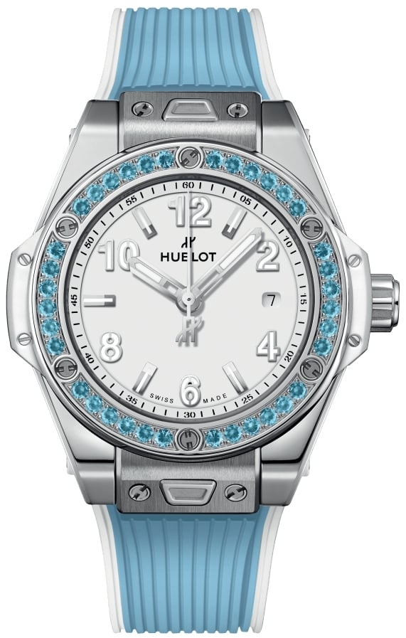 Hublot Damklocka 485.SL.2210.RX.1207 Big Bang 33mm Vit/Gummi Ø33 mm