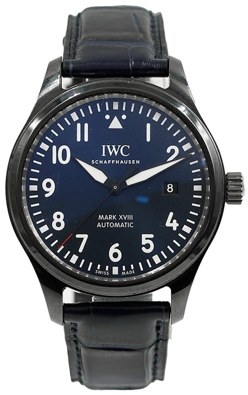 IWC Herrklocka IW324703 Pilots Blå/Läder Ø41 mm