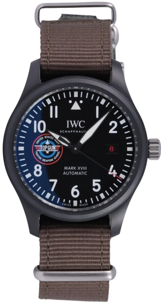 IWC Herrklocka IW324712 Pilots Svart/Läder Ø41 mm