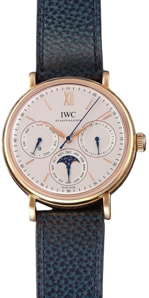 IWC Herrklocka IW344602 Portofino Vit/Läder Ø40 mm