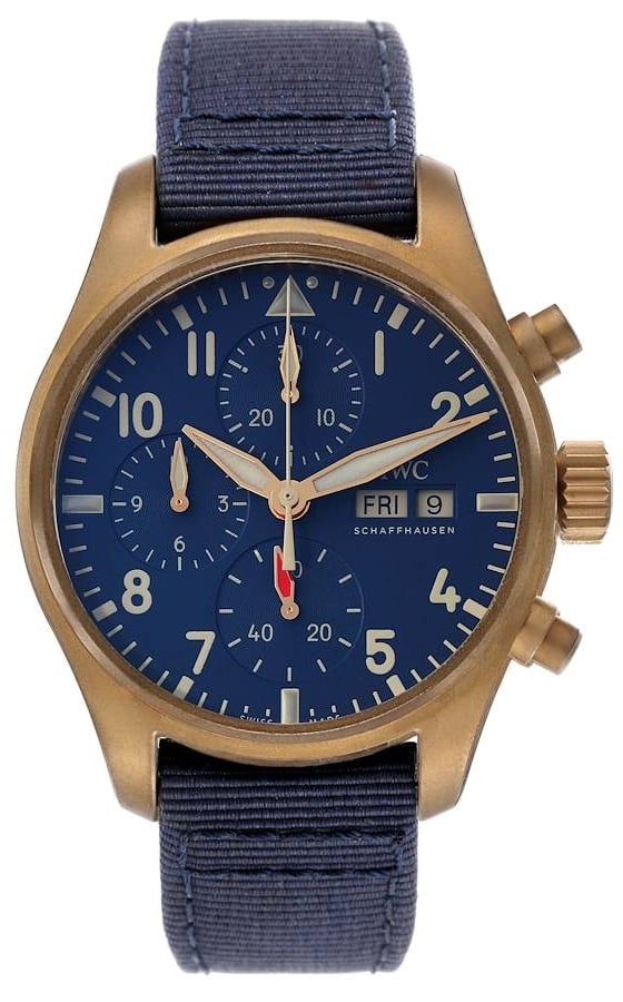 IWC Herrklocka IW388109 Pilots Blå/Läder Ø41 mm