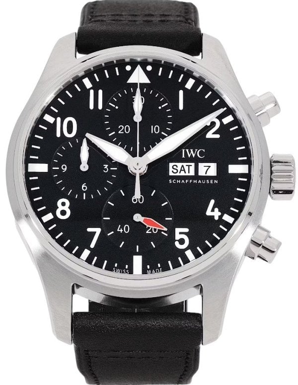 IWC Herrklocka IW388111 Pilots Svart/Läder Ø41 mm