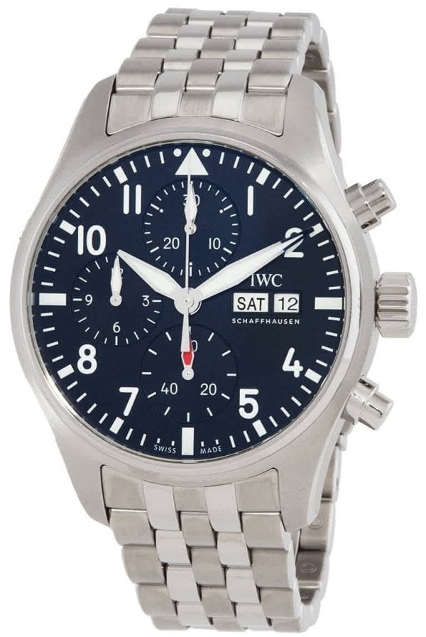 IWC Herrklocka IW388113 Pilots Svart/Stål Ø41 mm