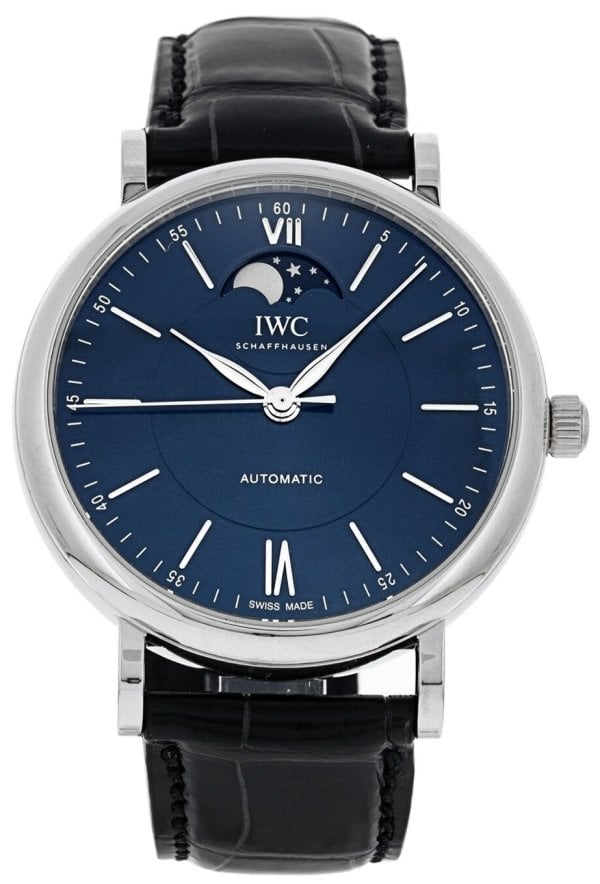IWC Herrklocka IW459402 Portofino Blå/Läder Ø40 mm