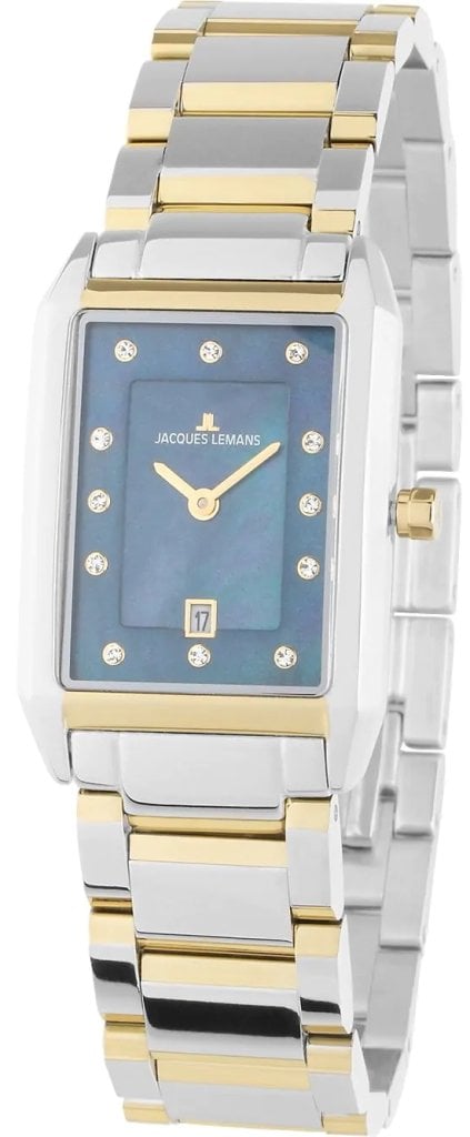 Jacques Lemans Damklocka 1-2158P Torino Blå/Guldtonat stål Ø23 mm