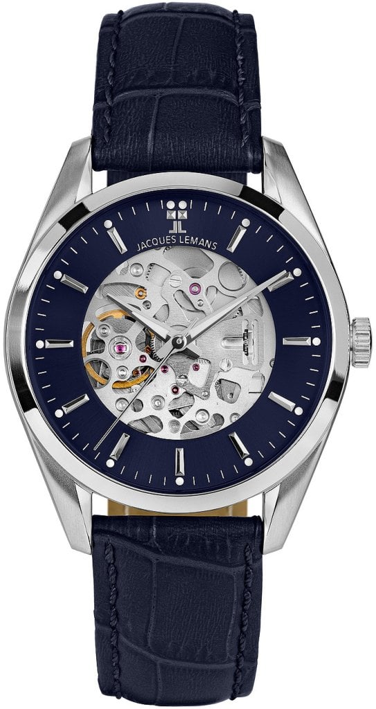 Jacques Lemans Herrklocka 1-2087C Derby Blå/Läder Ø40 mm