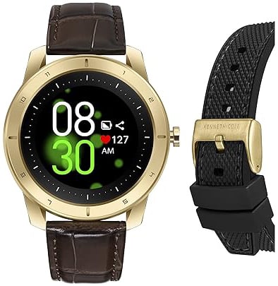 Kenneth Cole Herrklocka KCWGD2174062 Wellness LCD/Läder Ø45 mm