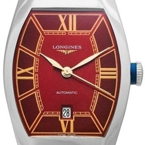 Longines Damklocka L2.142.4.09.2 Evidenza Röd/Läder