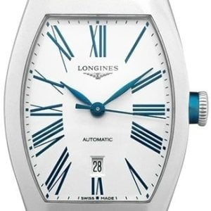 Longines Damklocka L2.142.4.70.2 Evidenza Silverfärgad/Läder