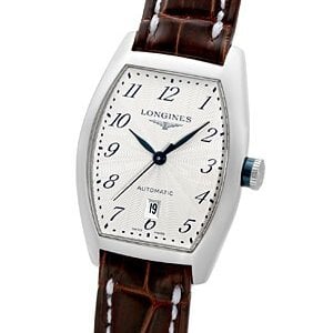 Longines Damklocka L2.142.4.73.4 Evidenza Silverfärgad/Läder Ø26 mm