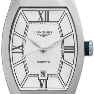 Longines Damklocka L2.142.4.76.2 Evidenza Silverfärgad/Läder