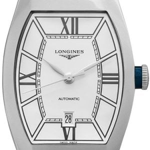 Longines Damklocka L2.142.4.76.2 Evidenza Silverfärgad/Läder