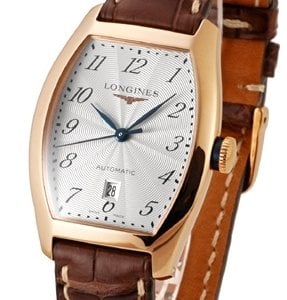 Longines Damklocka L2.142.8.73.2 Evidenza Vit/Läder 30.6x26 mm