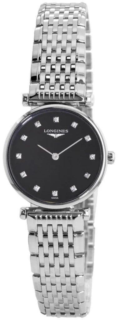 Longines Damklocka L4.209.4.58.6 Grande Classique Svart/Stål Ø24 mm