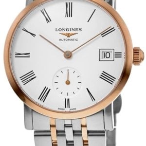 Longines Damklocka L4.312.5.11.7 Elegant Vit/18 karat roséguld