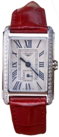 Longines Damklocka L5.255.0.71.5 DolceVita Beige/Läder