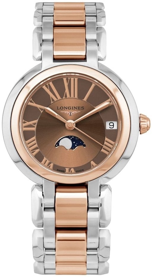 Longines Damklocka L8.115.5.61.7 Primaluna Champagnefärgad/18 karat