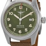 longines herrklocka l3.811.4.03.2 spirit grön/läder ø42 mm