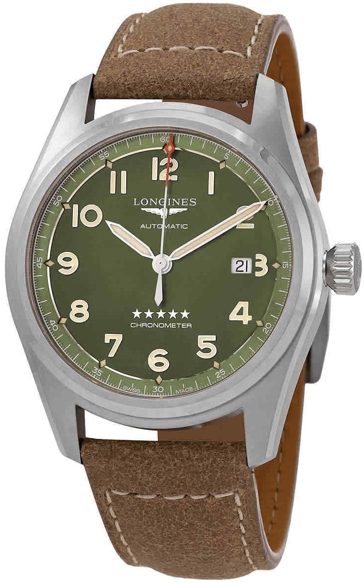 Longines herrklocka l3. 811. 4. 03. 2 spirit grön/läder ø42 mm longines herrklocka l3.811.4.03.2 spirit grön/läder ø42 mm