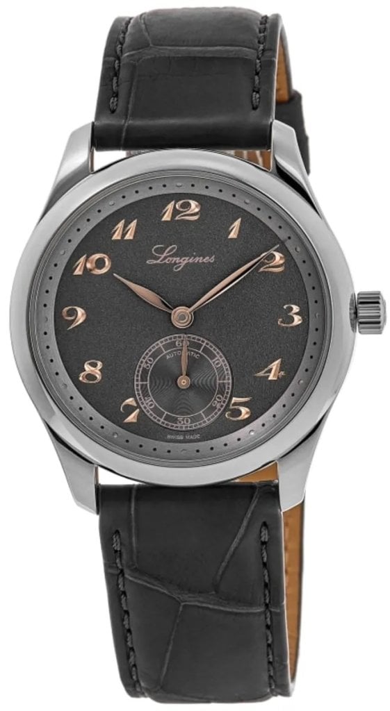 Longines L2.843.4.63.2 Master Collection Grå/Läder Ø38.5 mm