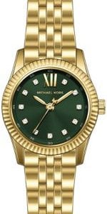Michael Kors Damklocka MK4842 Lexington Grön/Gulguldtonat stål Ø26