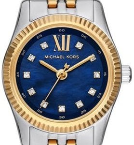 Michael Kors Damklocka MK4865 Lexington Blå/Gulguldtonat stål Ø26
