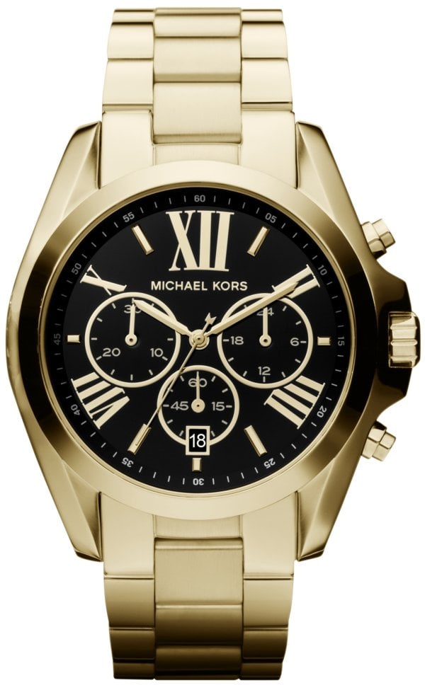 Michael Kors Damklocka MK5739 Bradshaw Svart/Gulguldtonat stål Ø43