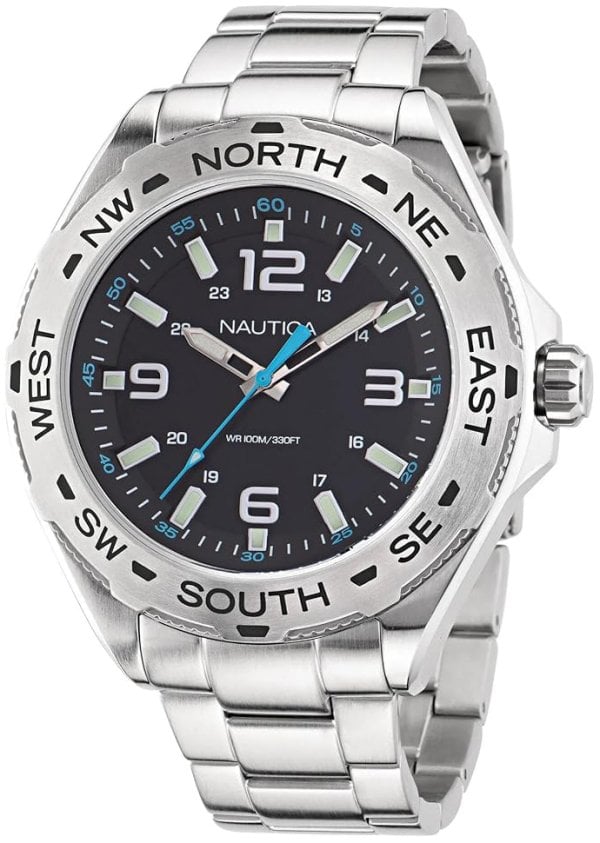 Nautica Herrklocka NAPCWS301 Clearwater Beach Svart/Stål Ø48 mm