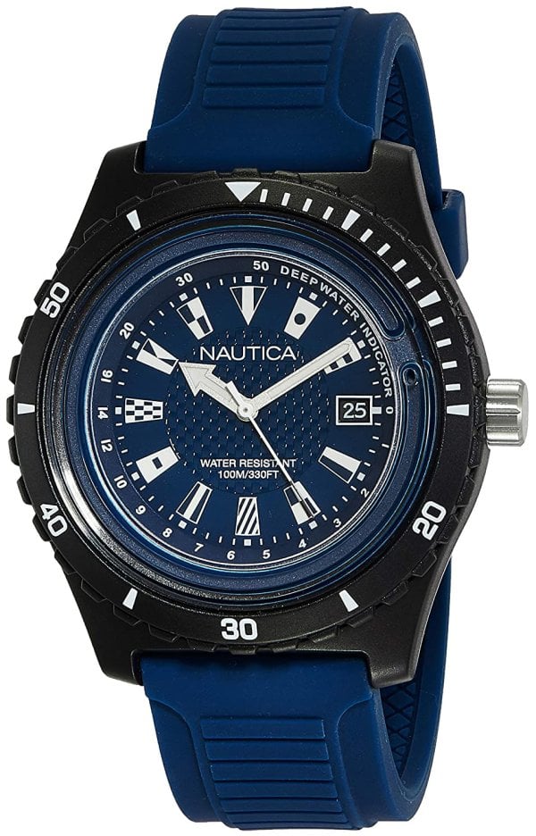 Nautica Herrklocka NAPIBZ008 Blå/Gummi Ø46 mm