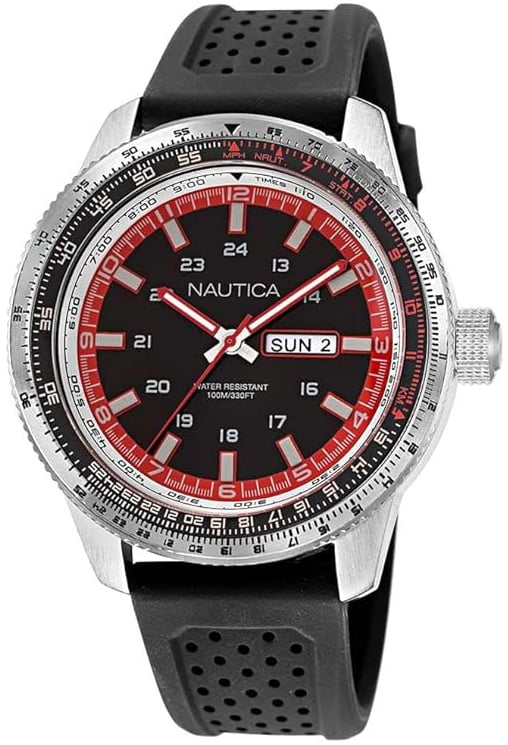 Nautica Herrklocka NAPP39S22 Pier39 Svart/Gummi Ø46 mm