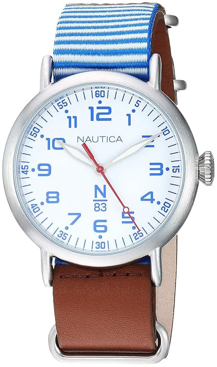 Nautica NAPWLS904 N83 Vit/Läder Ø40 mm