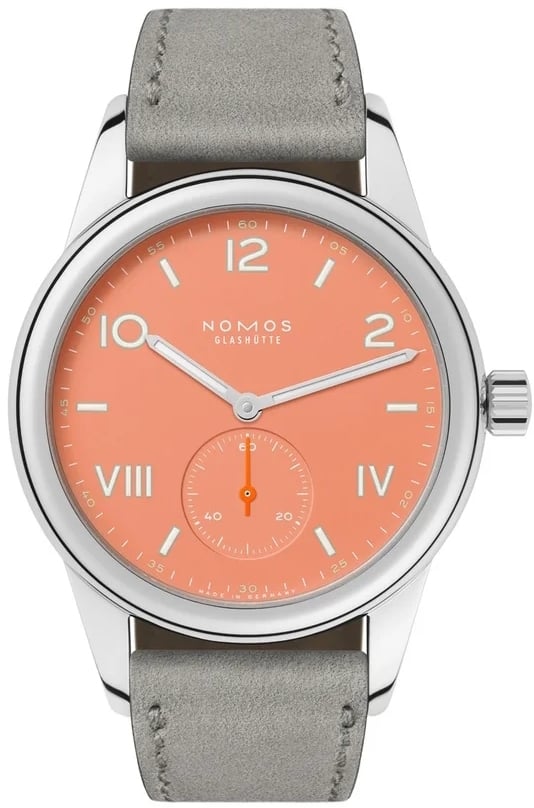 Nomos Glashütte Damklocka N-714 Club Campus Orange/Läder Ø36 mm