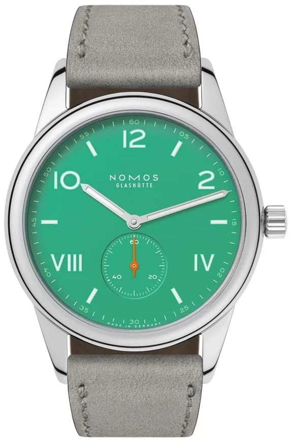 Nomos Glashütte Herrklocka N-726 Club Campus Grön/Läder Ø38.5 mm