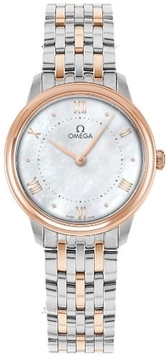 Omega Damklocka 434.20.30.60.05.001 De Ville Prestige Vit/18 karat