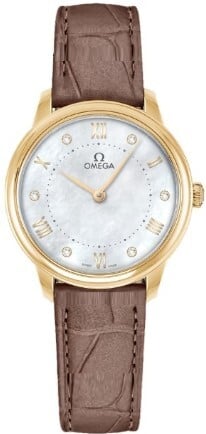 Omega Damklocka 434.53.30.60.55.002 De Ville Prestige Vit/Läder Ø30