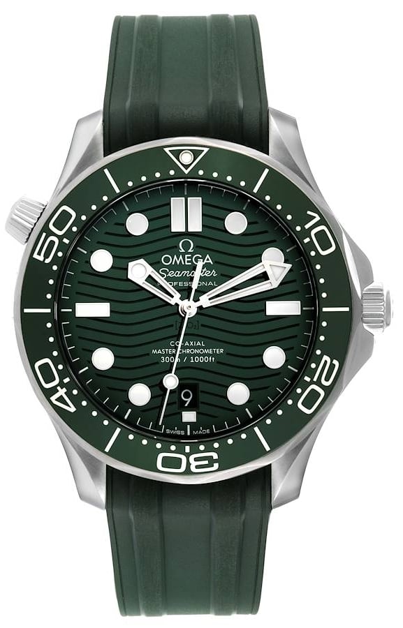 Omega Herrklocka 210.32.42.20.10.001 Seamaster Diver 300M Grön/Gummi