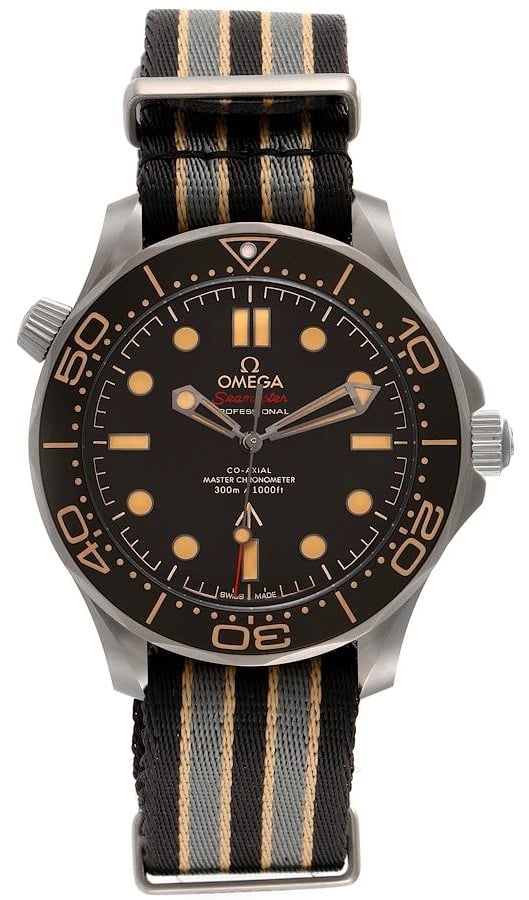 Omega Herrklocka 210.92.42.20.01.001 Seamaster Diver 300M Brun/Textil