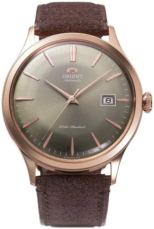 Orient Herrklocka RA-AC0P04Y Bambino Grå/Läder Ø42 mm