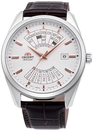 Orient Herrklocka RA-BA0005S Contemporary Vit/Läder Ø43.5 mm