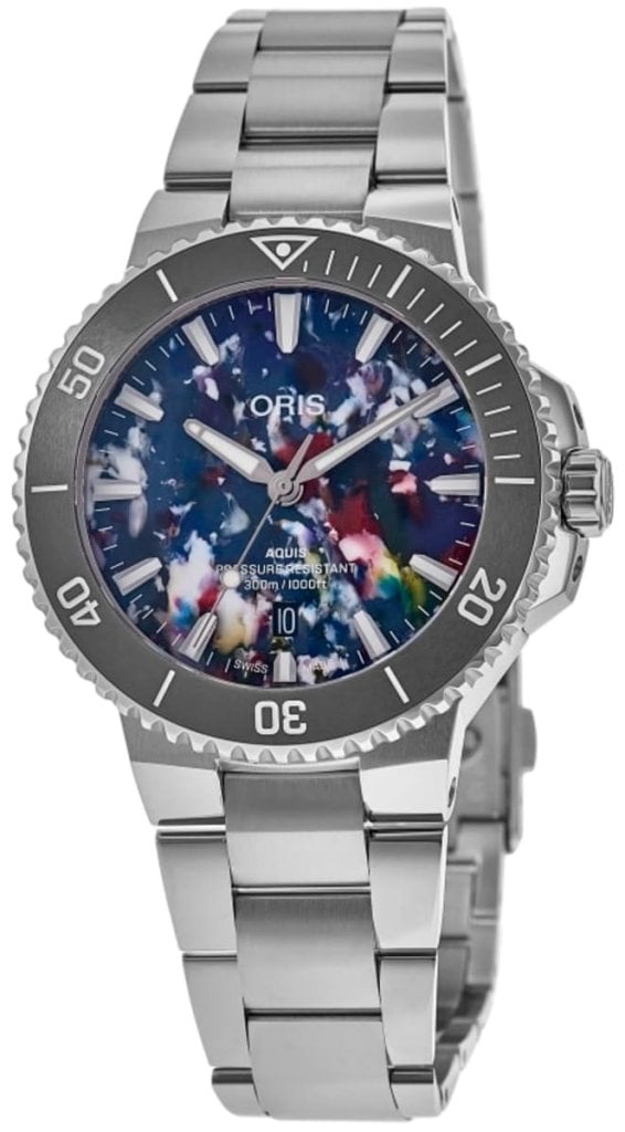 Oris Herrklocka 01 733 7789 4150-07 8 23 04PEB Aquis Upcycle