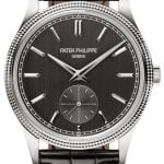 patek philippe 6119g/001 calatrava grå/läder ø39 mm