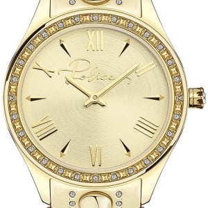 Police Damklocka PEWLA2109504 Pahia Guld/Läder Ø36 mm