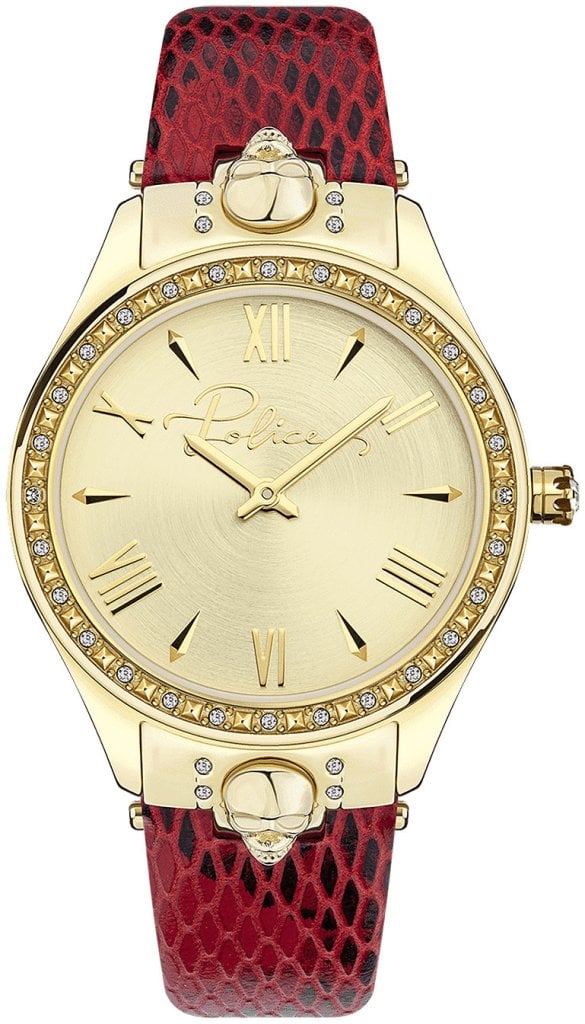 Police Damklocka PEWLA2109504 Pahia Guld/Läder Ø36 mm