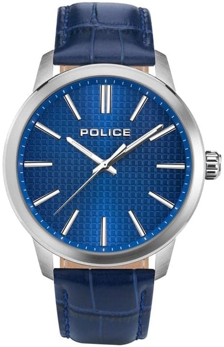 Police Herrklocka PEWJA2207703 Raho Blå/Läder Ø44 mm