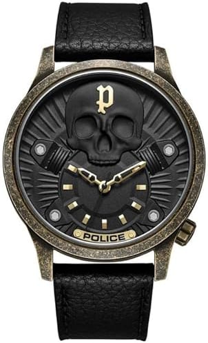 Police Herrklocka PEWJA2227702 Jet Svart/Läder Ø44 mm